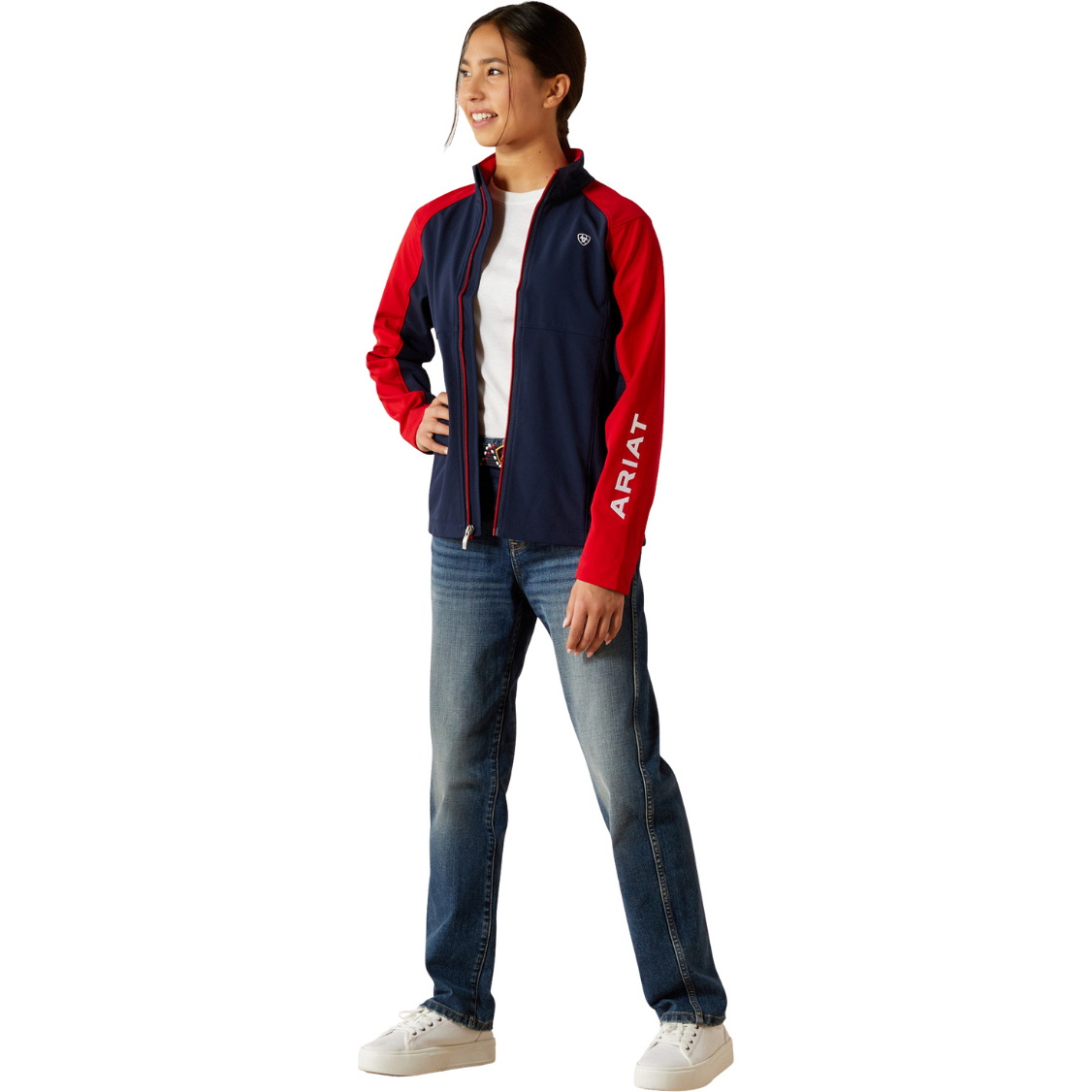 2025 Ariat Junior Team EQ Jacke 10062858 - Navy / Red